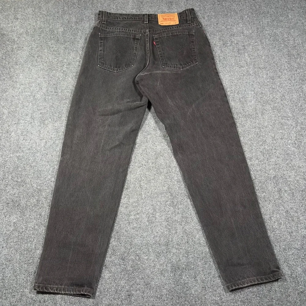 VTG Levi's 550 Relaxed Fit Tapered Leg Jeans Mens 31x31 Black Made‎ In USA Faded